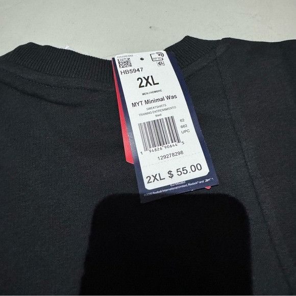 Reebok NWT REEBOK MINIMAL TRAINING BLACK CREWNECK SWEATSHIRT SZ 2XL Size US XXL / EU 58 / 5 - 6 Thumbnail