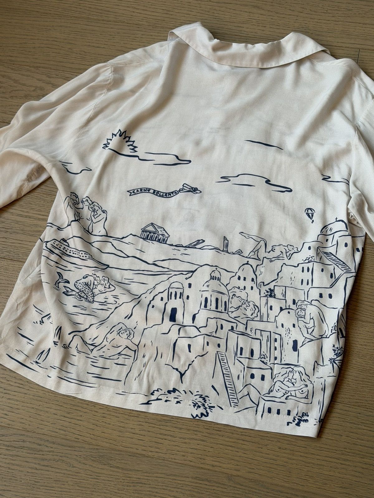 Carne Bollente White Printed Long-Sleeve Shirt Size US M / EU 48-50 / 2 - 4 Thumbnail