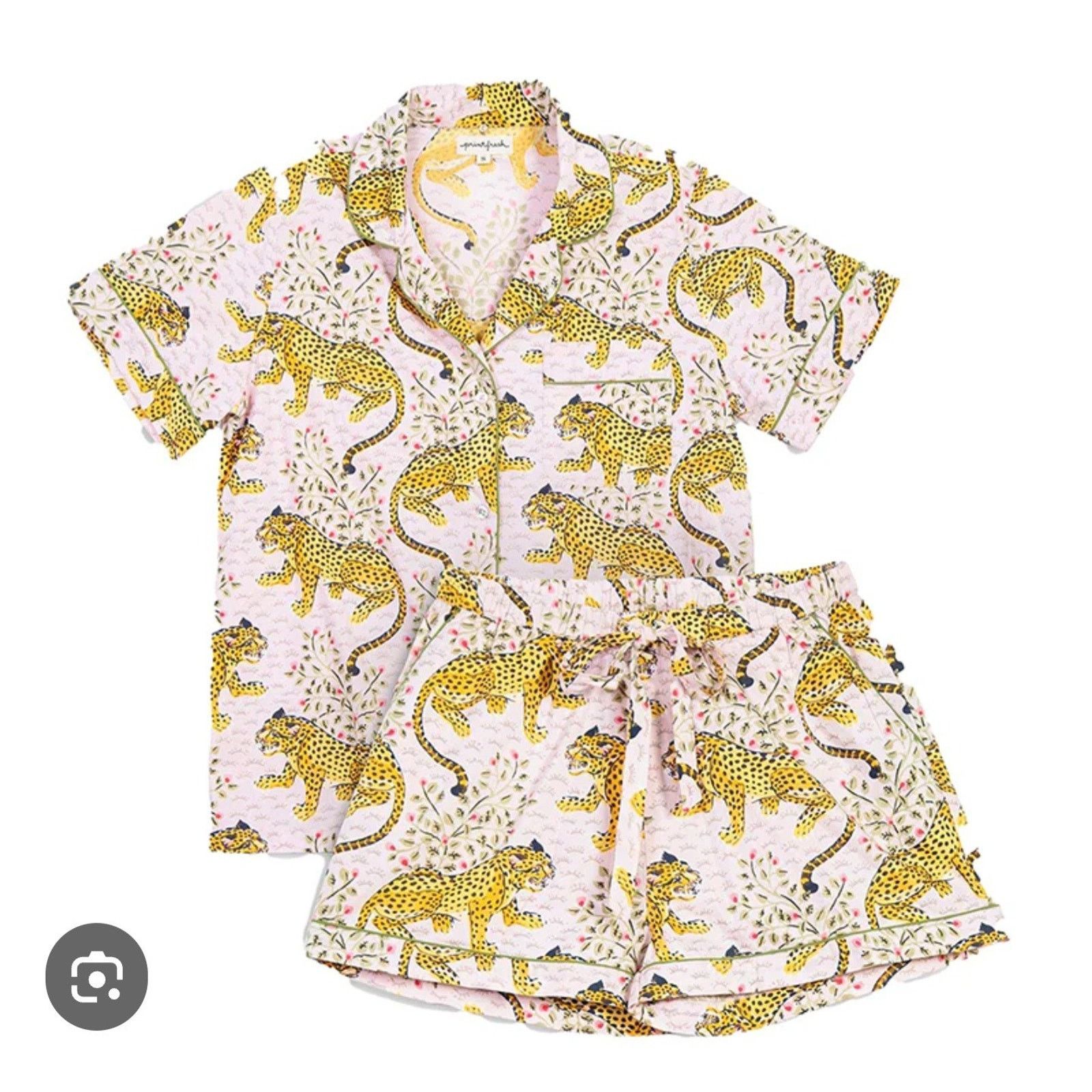 Other Print Fresh Blush Pink Bagheera 2 Pc. Pajama Organic Cotton Size S / US 4 / IT 40 - 4 Thumbnail