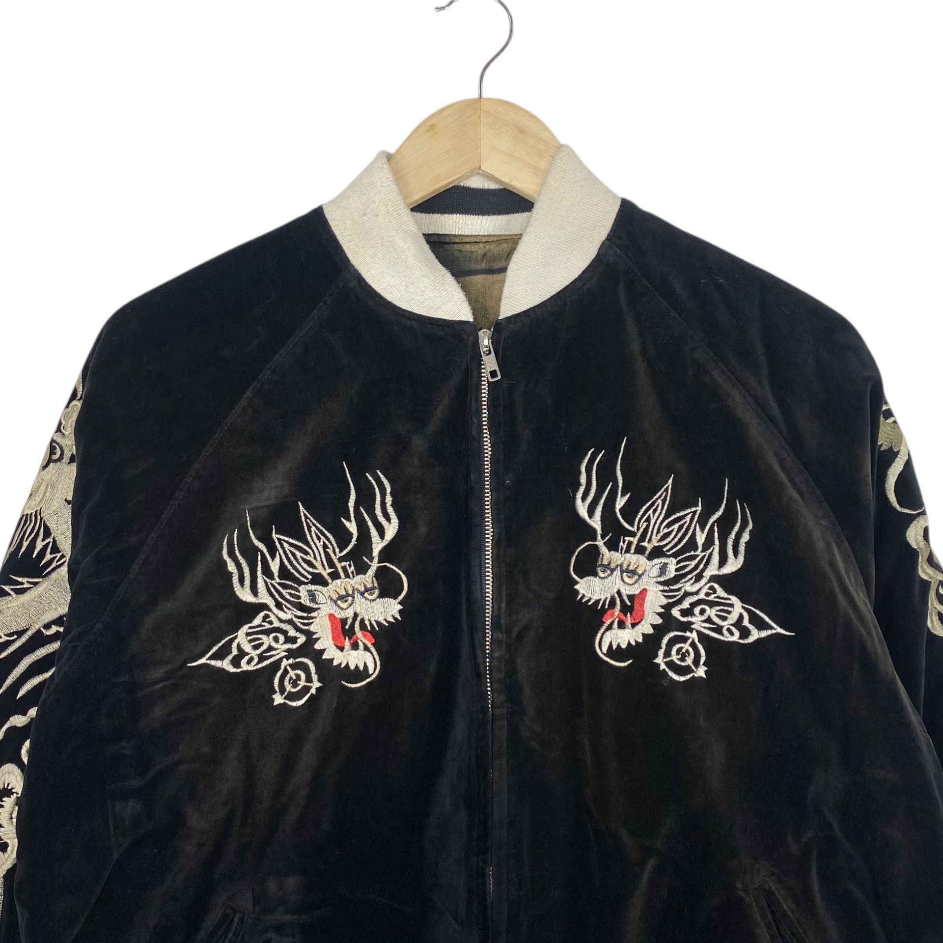 Toyo Enterprises 💥 VINTAGE DRAGON SUKAJAN VELVET JACKET Size US M / EU 48-50 / 2 - 5 Thumbnail