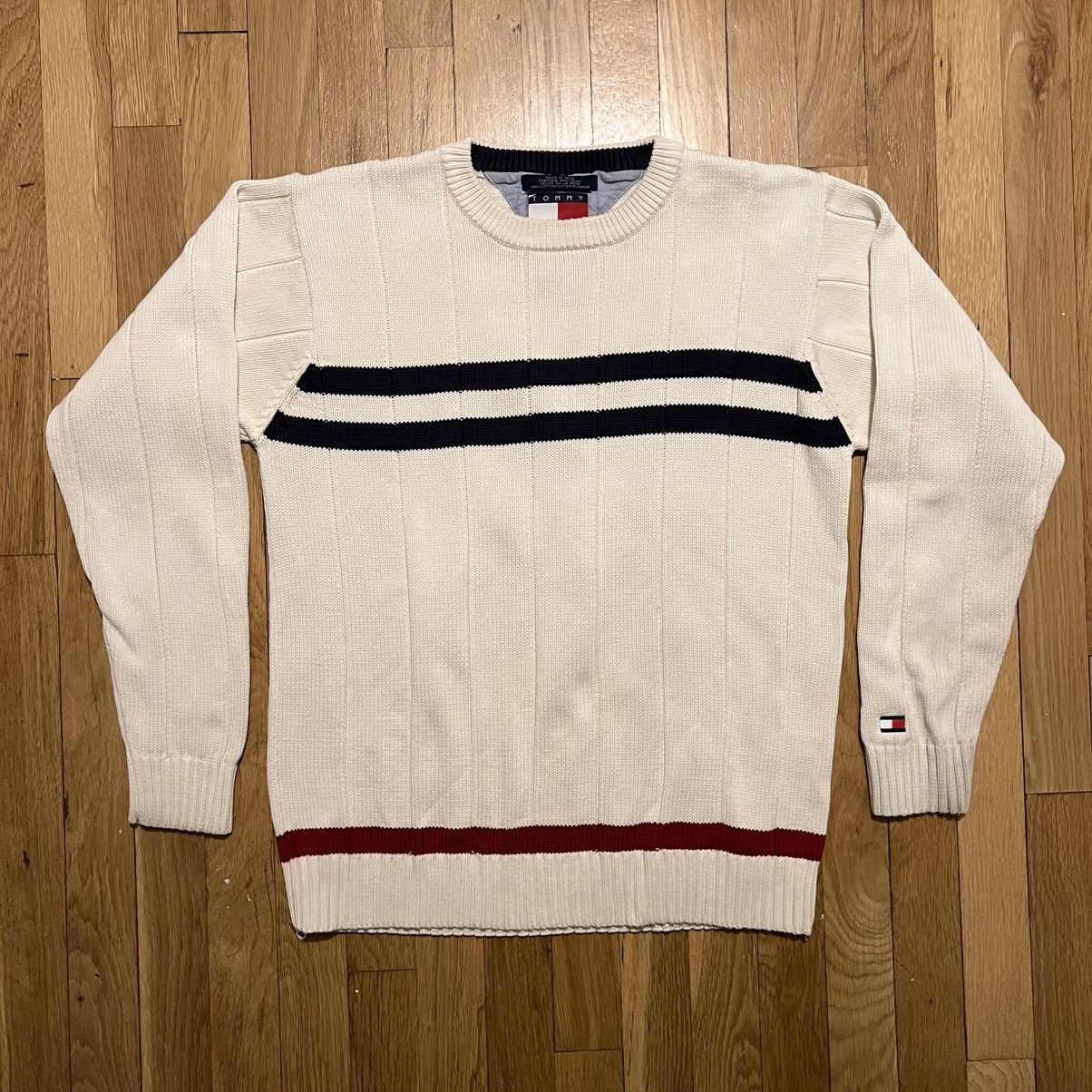 Tommy Hilfiger Tommy Hilfiger White Pullover Sweater Small Size US S / EU 44-46 / 1 - 1 Thumbnail