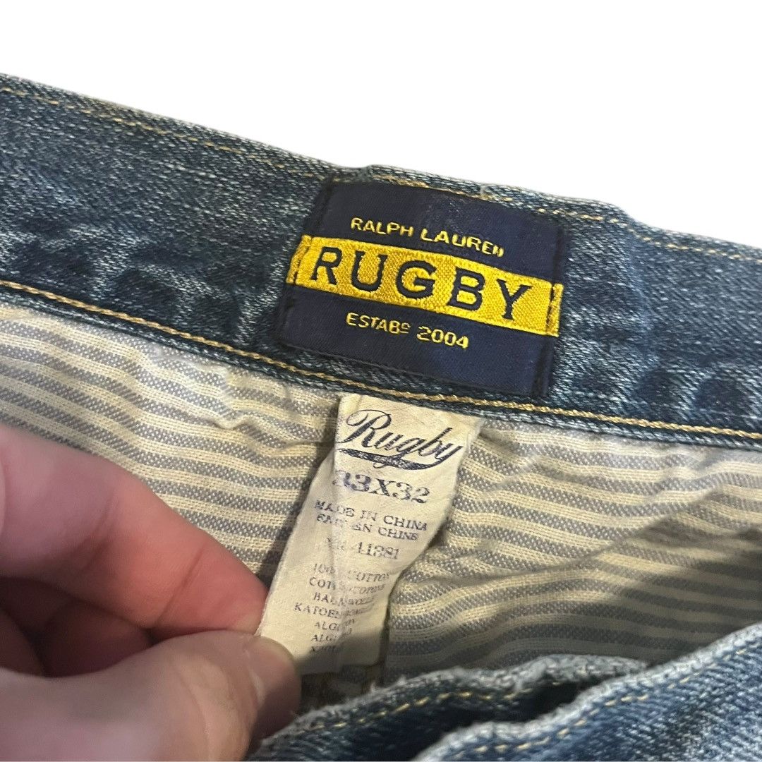Rugby Ralph Lauren VINTAGE Rugby Ralph Lauren Distressed Denim Jeans 33x32 Size US 33 - 2 Thumbnail