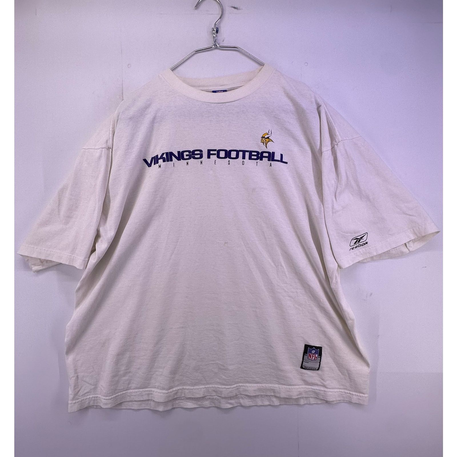 Reebok Vintage Reebok NFL MN Vikings White Tshirt Size 2XL Size US XXL / EU 58 / 5 - 2 Thumbnail