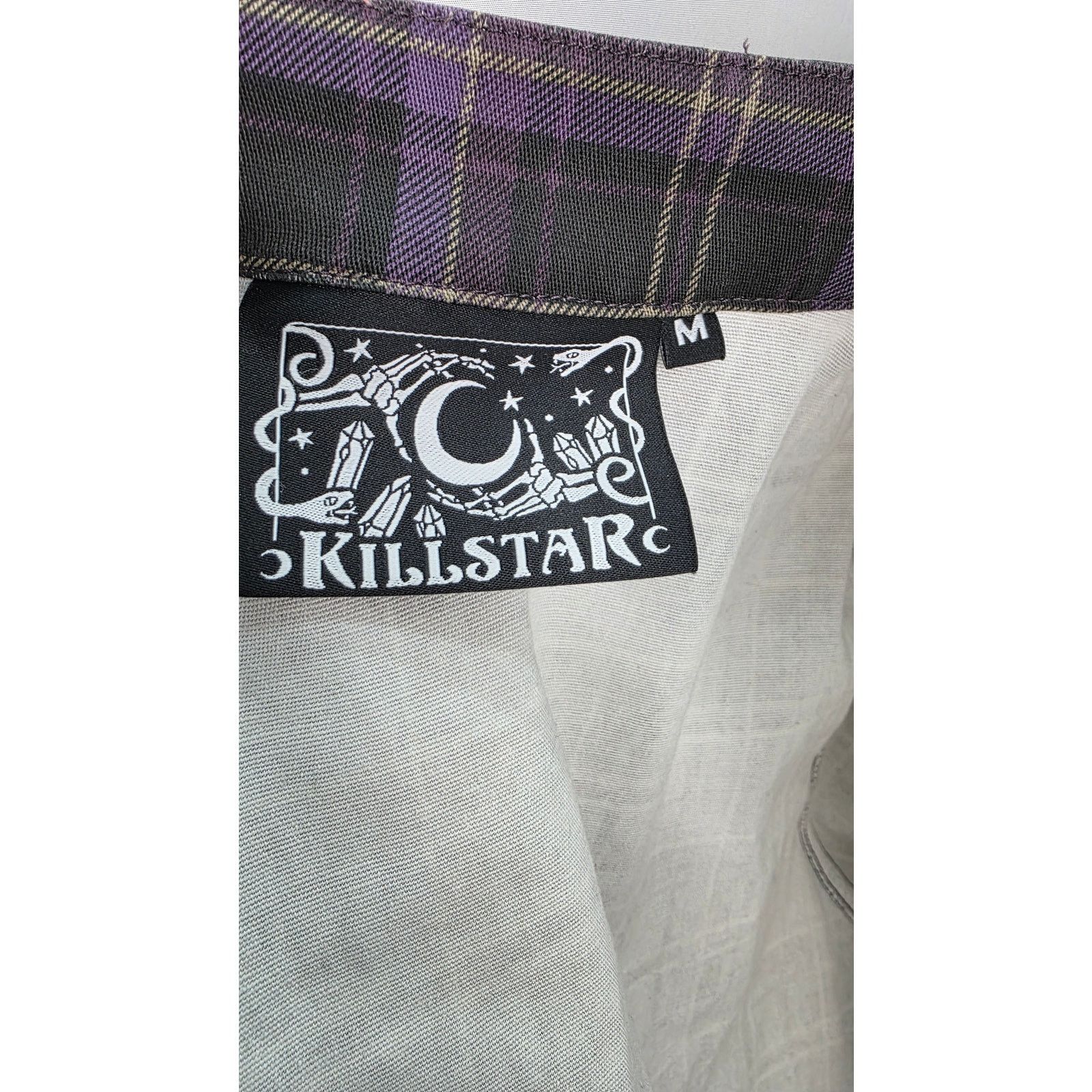 Killstar Killstar Purple Plaid Moto Jacket Women's M Gothic Grunge Size M / US 6-8 / IT 42-44 - 4 Thumbnail