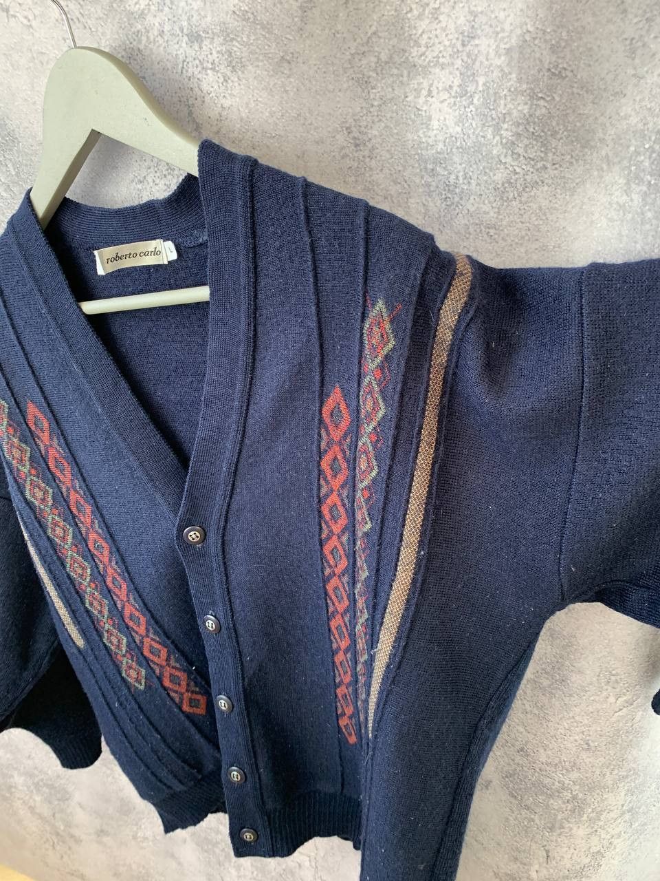 Coogi Roberto Carlo Vintage Knit Cardigan Retro 80s 90s Size US L / EU 52-54 / 3 - 10 Thumbnail