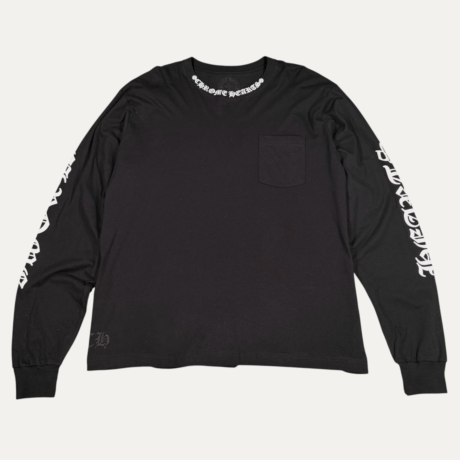 Chrome Hearts Chrome Hearts 1988 Neck Logo Long Sleeve T-shirt