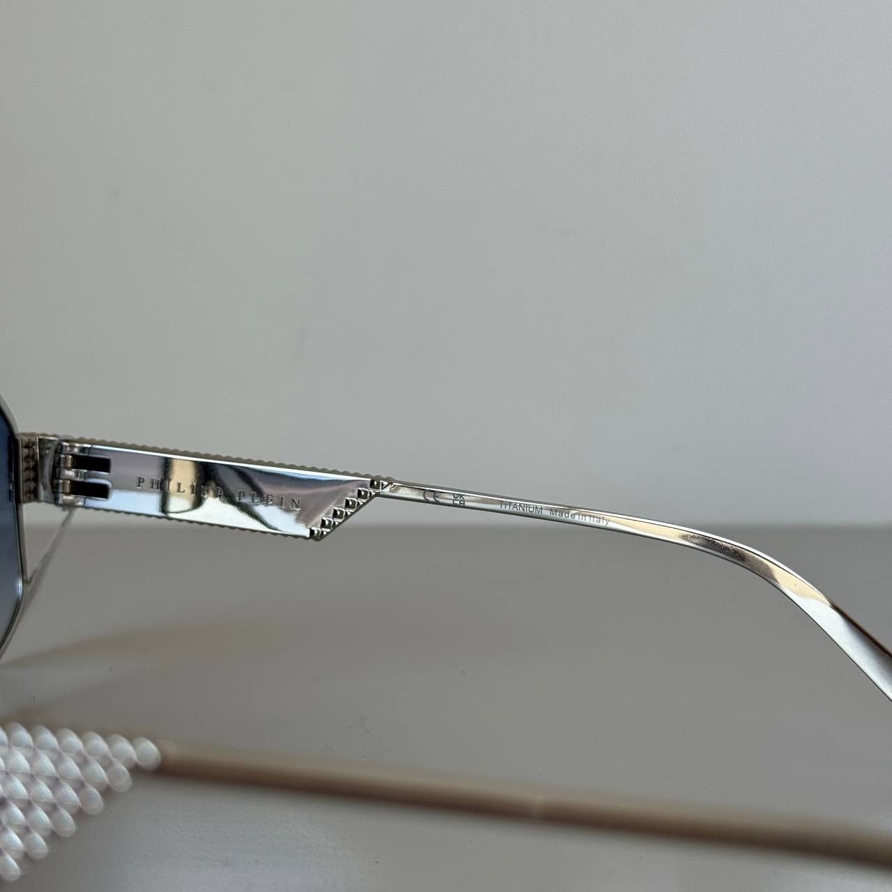 Philipp Plein Philipp Plein Rock Superhero SPP106 Men’s Sunglasses Silver Size ONE SIZE - 17 Thumbnail