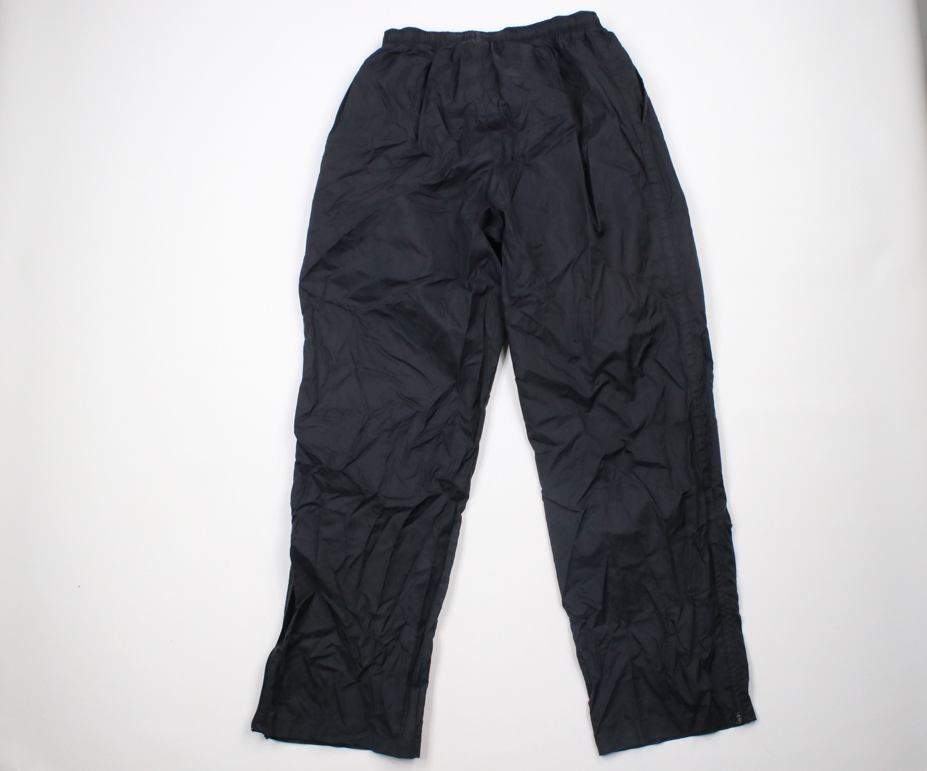 Nike × Vintage Vintage Nike Mini Swoosh Wide Leg Windbreaker Pants Black Size US 36 / EU 52 - 10 Thumbnail