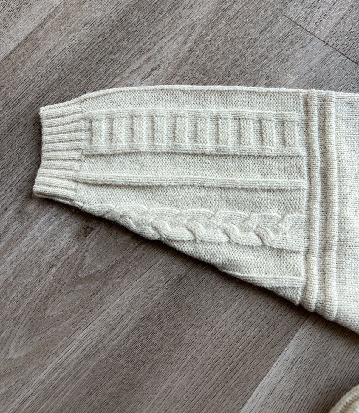 Diesel × Vintage Vintage Diesel Cable Knit Sweater Big Center Logo Size US M / EU 48-50 / 2 - 2 Thumbnail