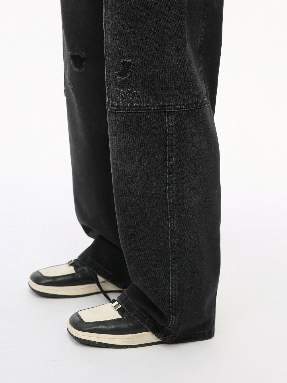 Vintage Men's street patchwork washed distressed work jeans Size US 32 / EU 48 - 5 Thumbnail
