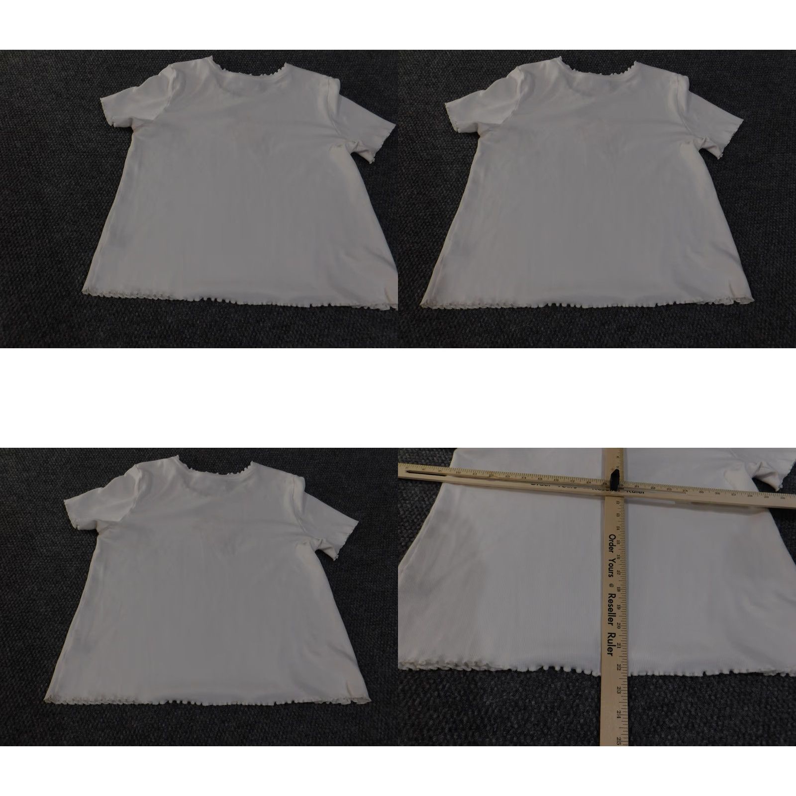Vintage Alfred Dunner Blouse Shirt L White Floral Embroidered Knit Cotton Polyester Pullover Round Neck Short Sleeve Ladies Casual Stretch Mens? Ladies Size L / US 10 / IT 46 - 8 Thumbnail