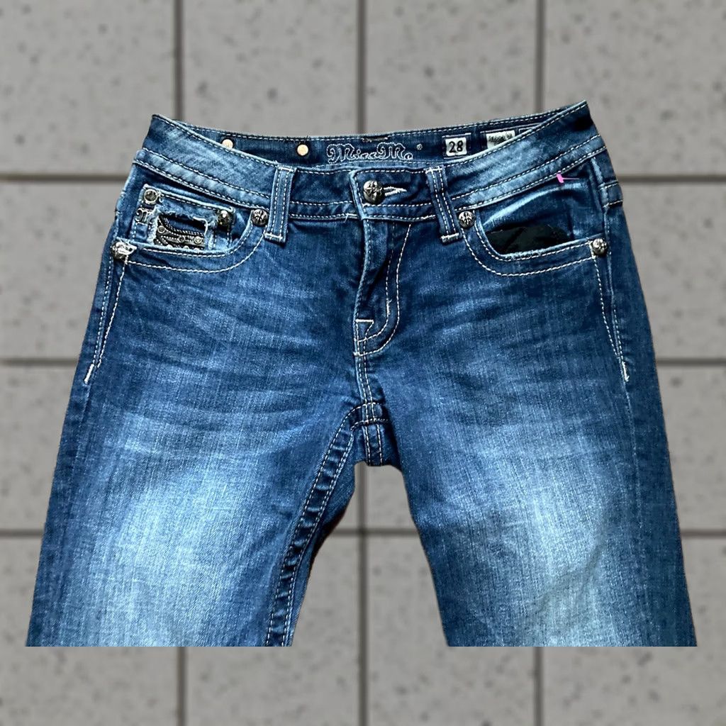 Miss Me × Streetwear × Vintage 2000s Miss Me Blue Faded Jeans w