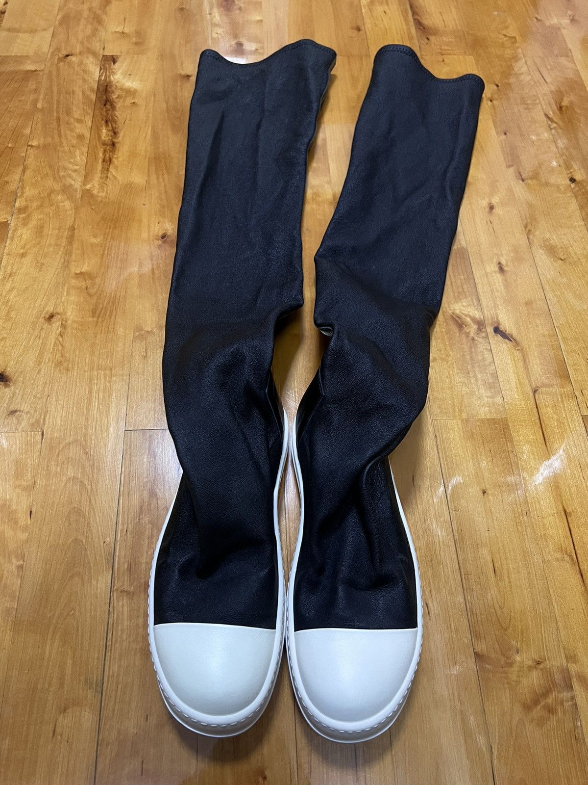 Rick Owens Rick owens mainline leather thigh high stocking sz35.5 Size US 5.5 / IT 35.5 - 1 Thumbnail