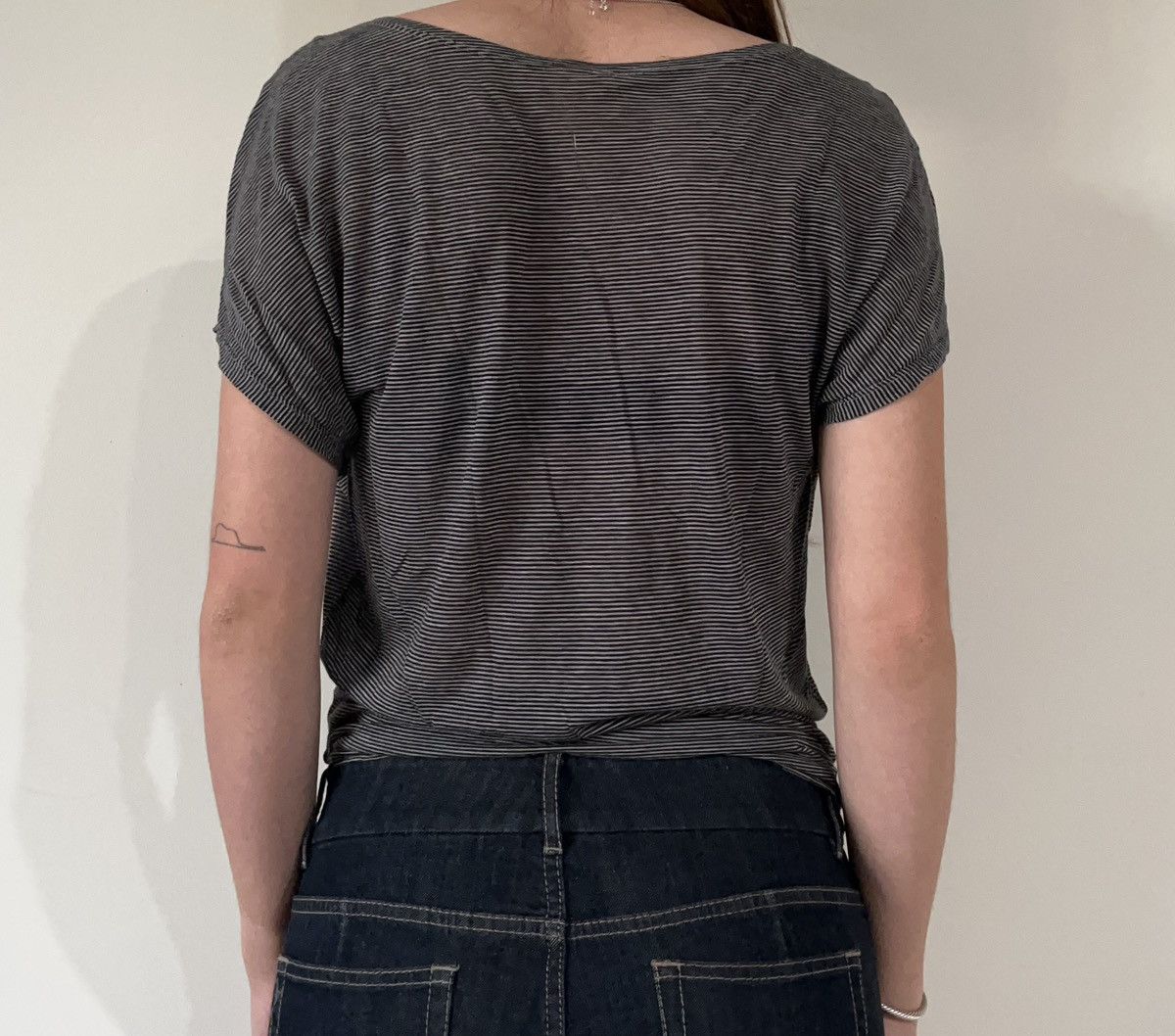 L'AGENCE Black and grey striped T-shirt Size XS / US 0-2 / IT 36-38 - 2 Thumbnail