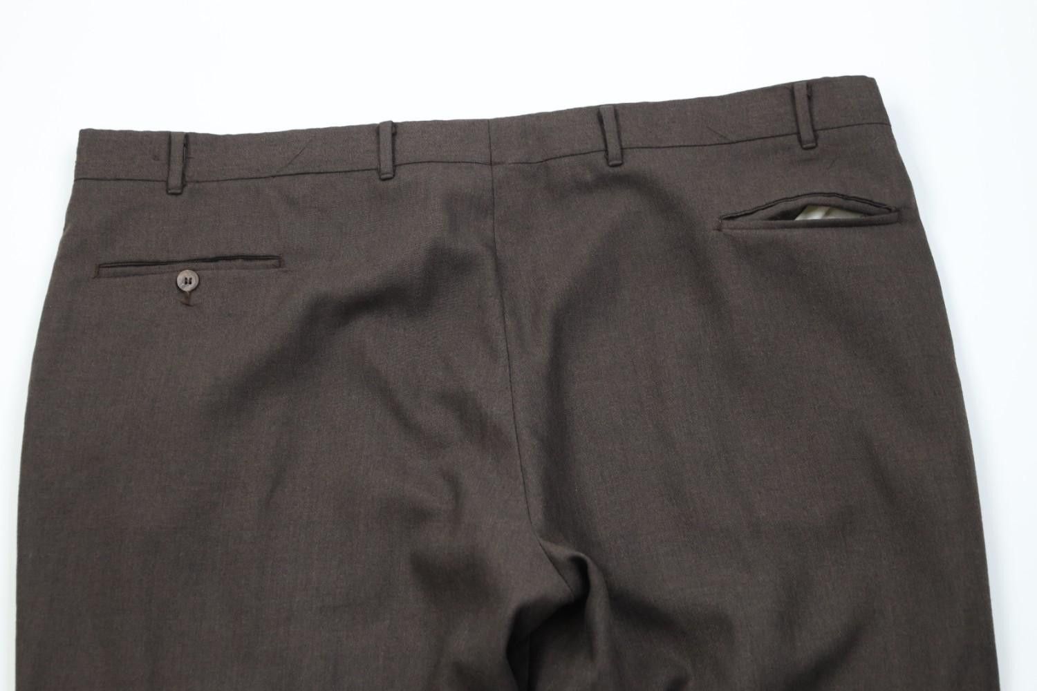 Vintage Vintage 70s Streetwear Wool Wide Leg Chino Pants Brown USA Size US 44 / EU 60 - 9 Thumbnail