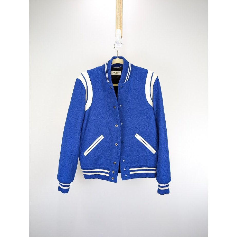 Saint Laurent Paris o1rshd1 Teddy Jacket in Blue Size US S / EU 44-46 / 1 - 15 Thumbnail