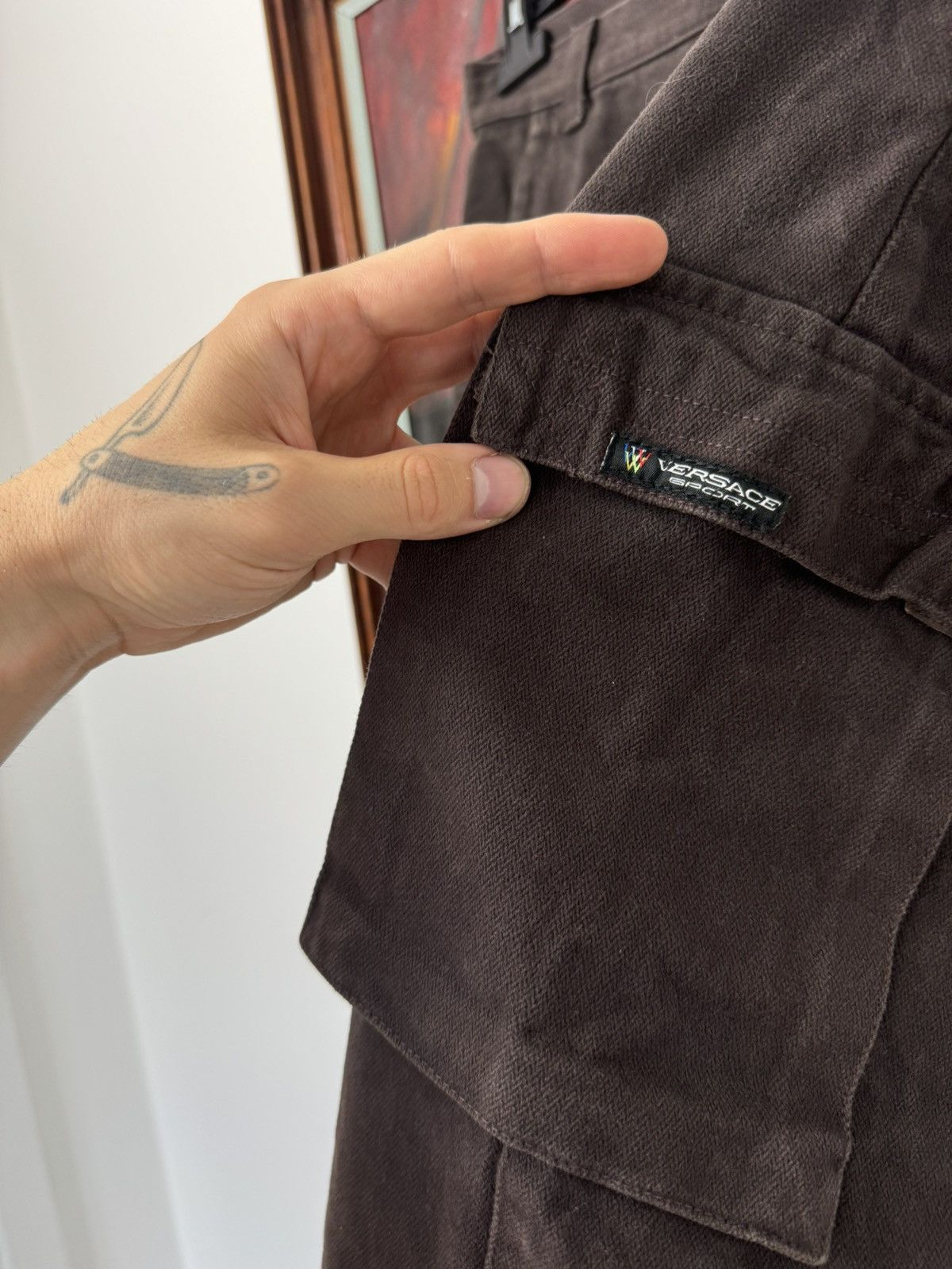 Versace Versace Sport Vintage Cargo Pant Brown Rare Luxury Designer Size US 32 / EU 48 - 4 Thumbnail
