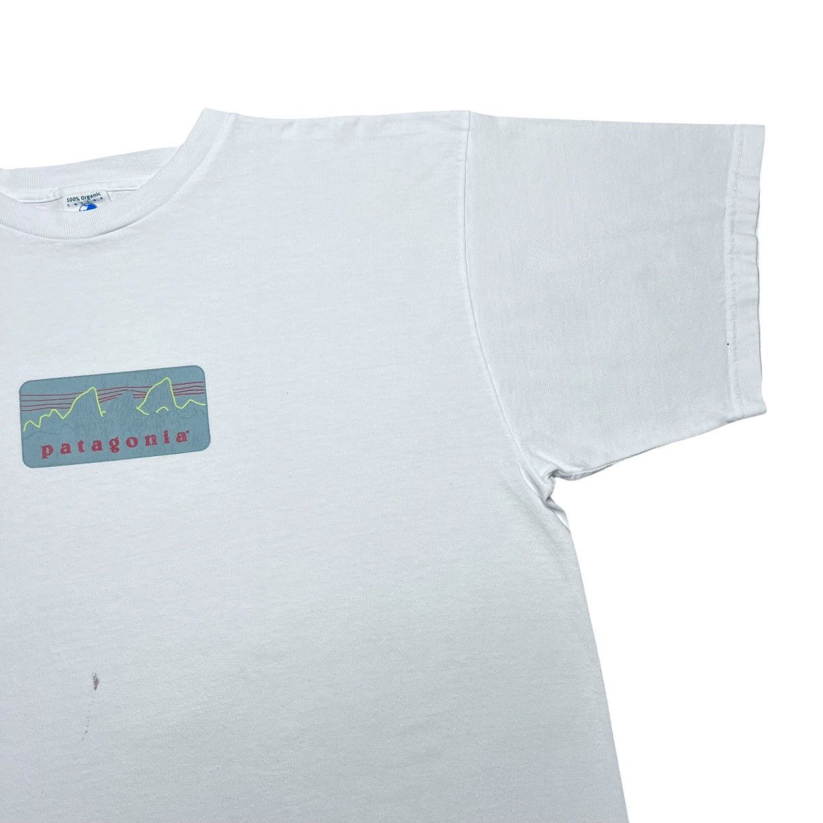 Patagonia Vtg 1990s Patagonia Beneficial Organic Mountain Logo T-Shirt Size US XL / EU 56 / 4 - 7 Thumbnail