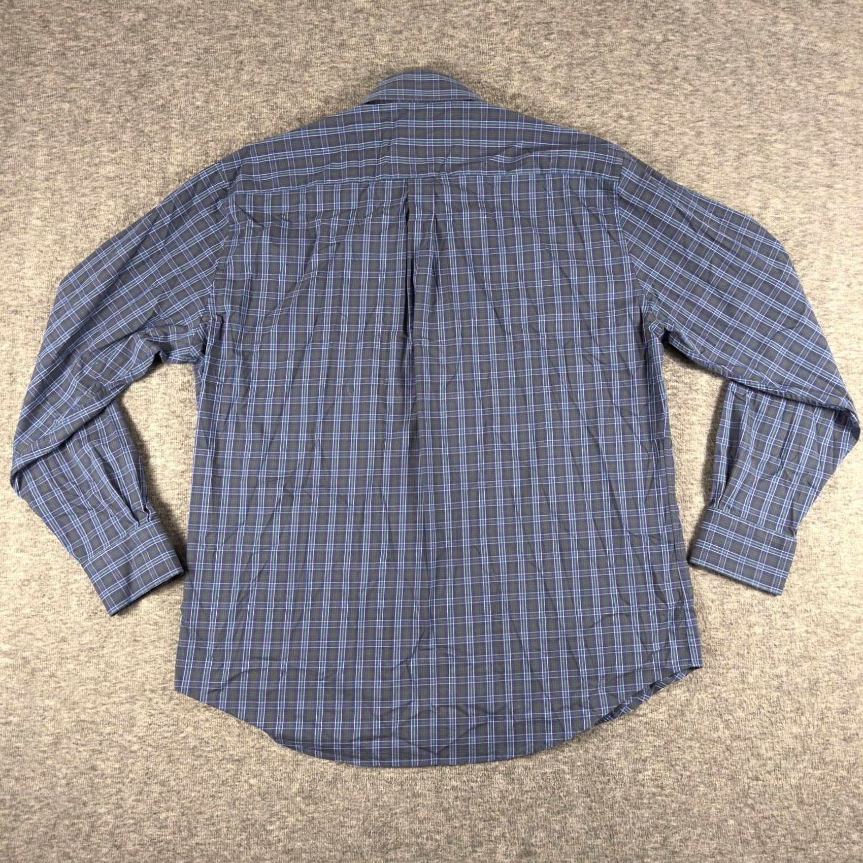 Peter Millar Peter Millar Shirt Mens XL Blue Green Plaid Long Sleeve Button Down Stretch Size US XL / EU 56 / 4 - 6 Thumbnail