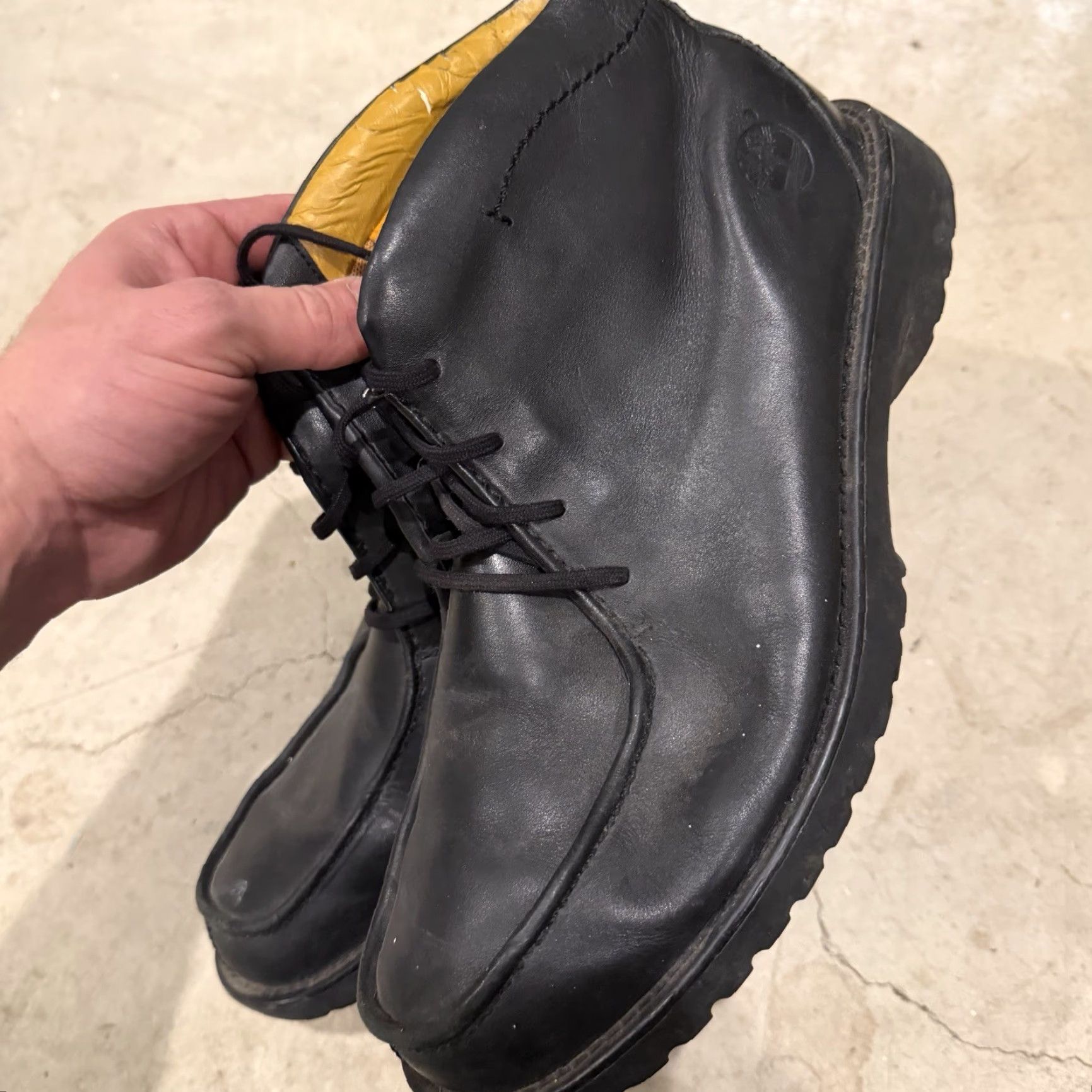 Timberland Timberland Boots Chukka Leather Black Mens 11 M Shoes Hiking Walking Mid Top Sneaker, Boot Company Vintage No Mens Size US 11 / EU 44 - 7 Thumbnail