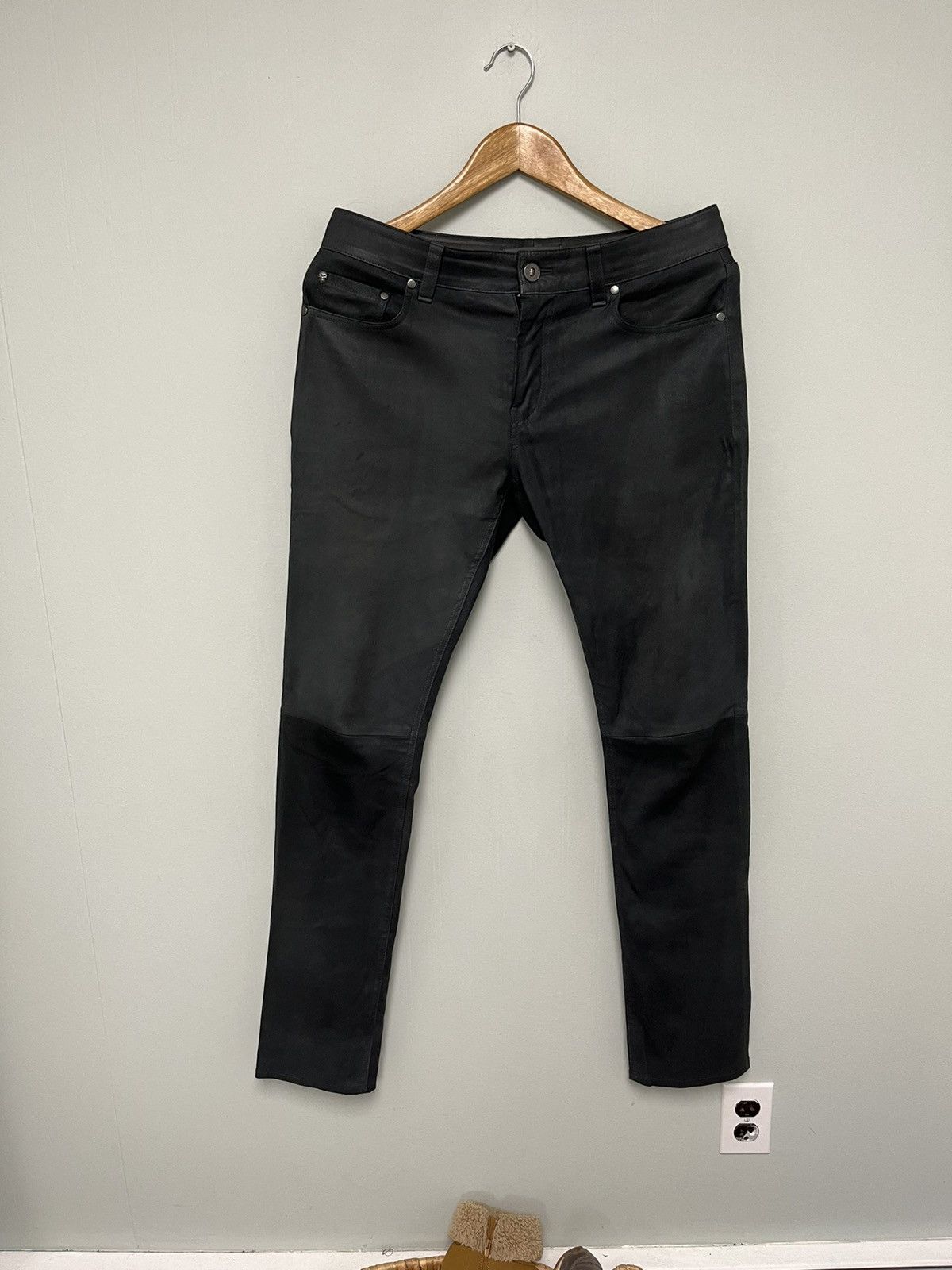 John Varvatos Leather Rockstar Jeans. 30 Size US 30 / EU 46 - 3 Thumbnail