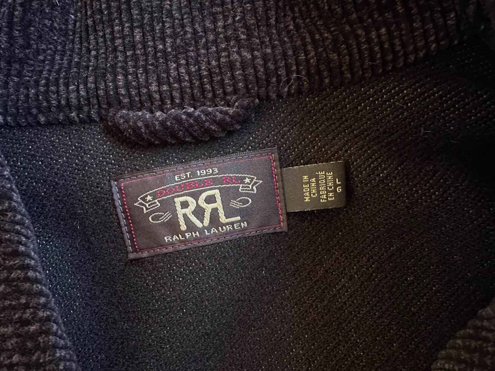 RRL Ralph Lauren RRL Vintage Wool Jacquard Farm Rancher Corduroy-Collar JKT L Size US L / EU 52-54 / 3 - 7 Thumbnail