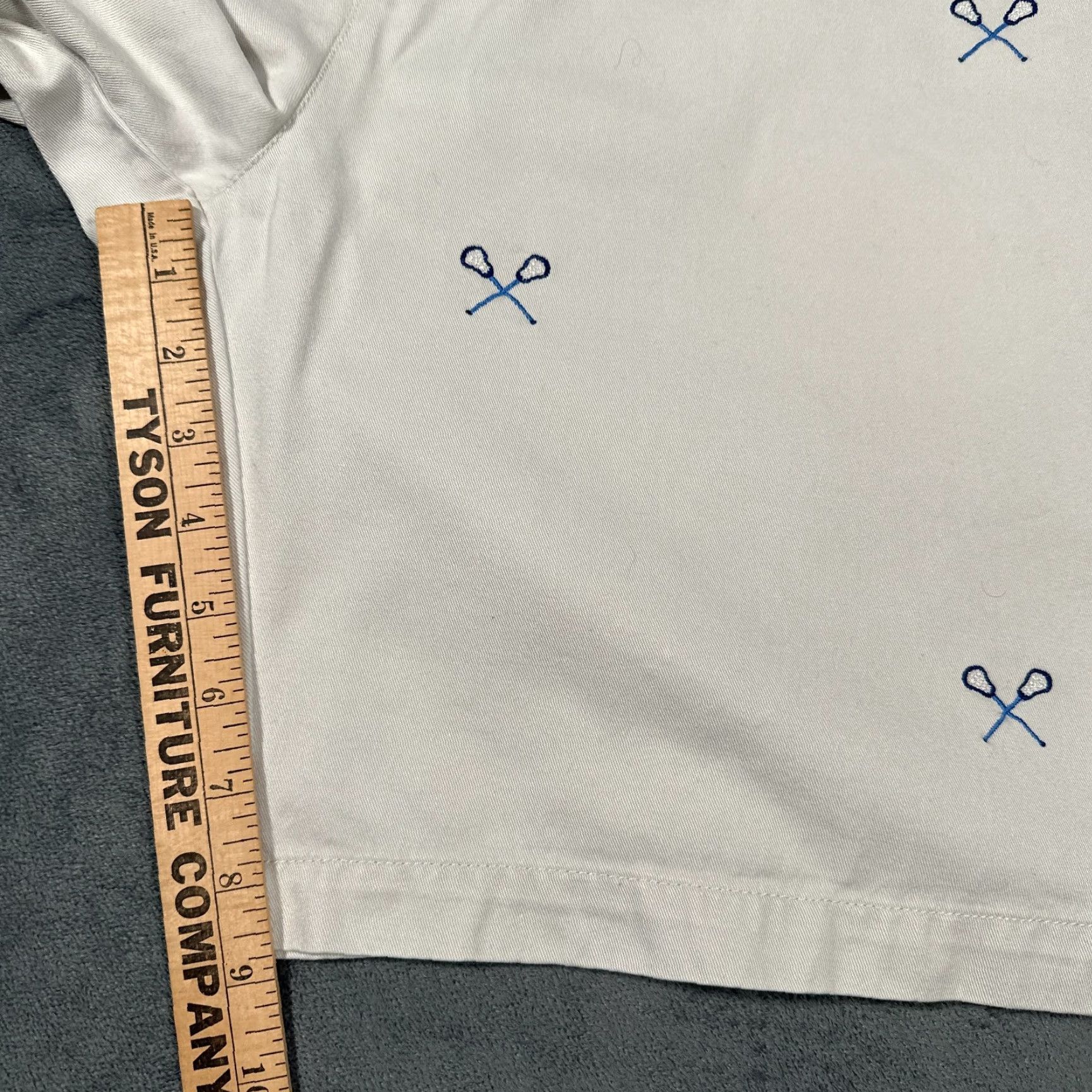 Vineyard Vines VINEYARD VINES Mens Breaker Shorts 40 White Cotton Twill Embroidered Casual Chino Beach Outdoor Size US 40 / EU 56 - 5 Thumbnail