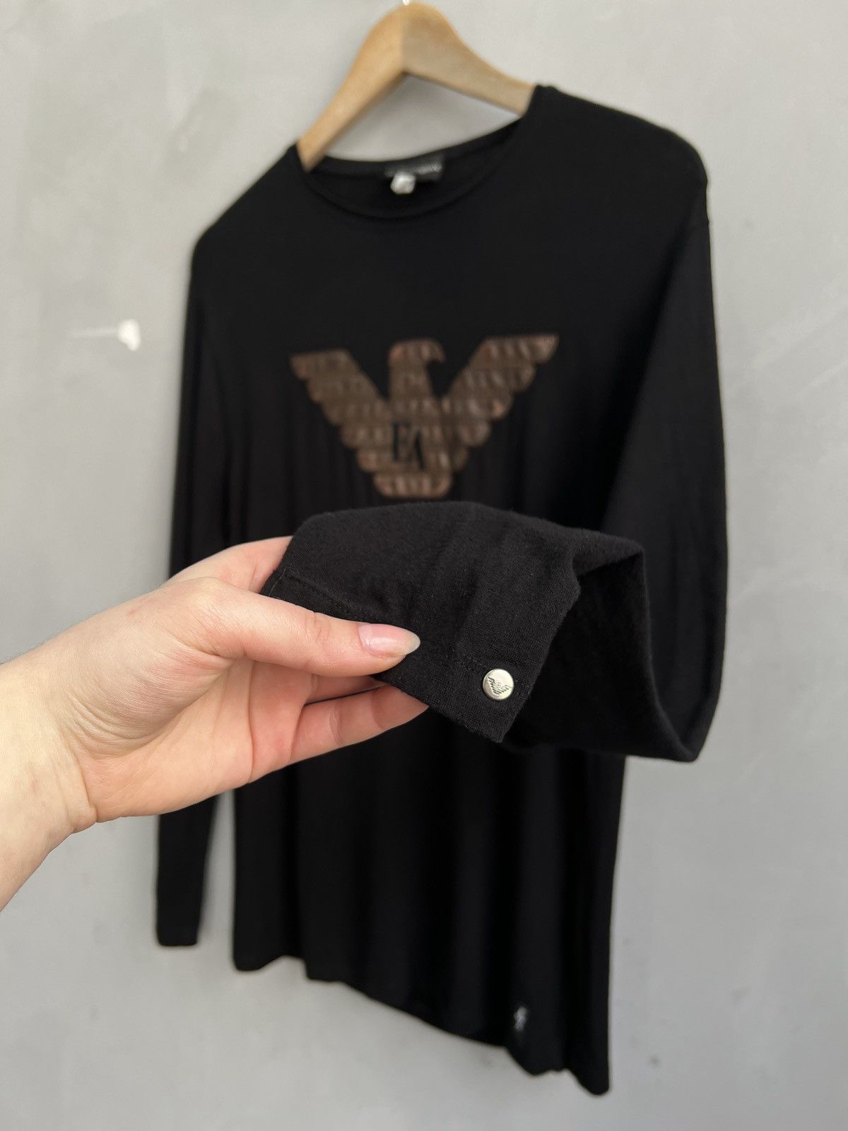 Armani Emporio Armani big logo long sleeve y2k Size US L / EU 52-54 / 3 - 6 Thumbnail