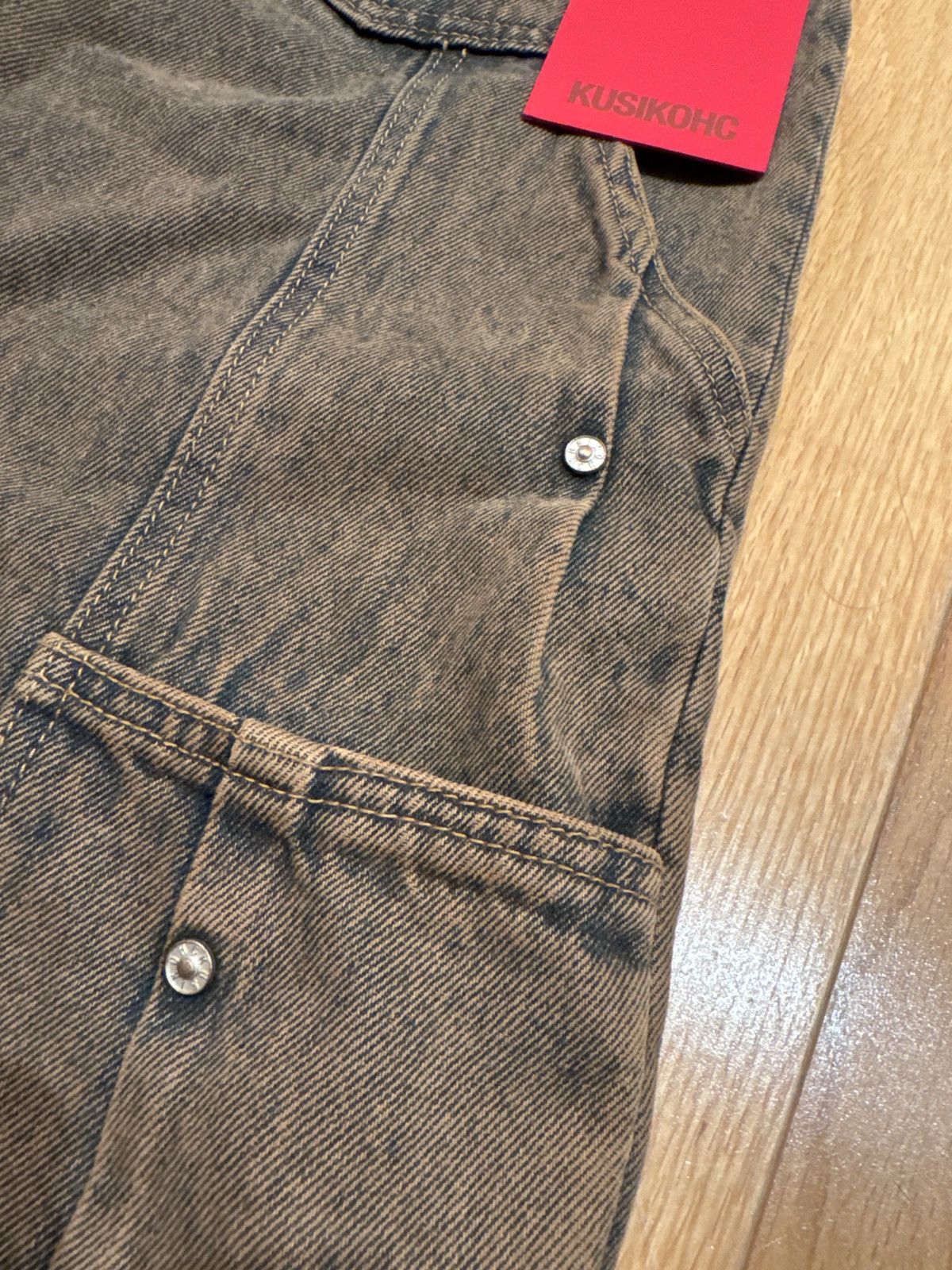Kusikohc Brown Workwear Multi Rivet Jeans Size US 32 / EU 48 - 7 Thumbnail