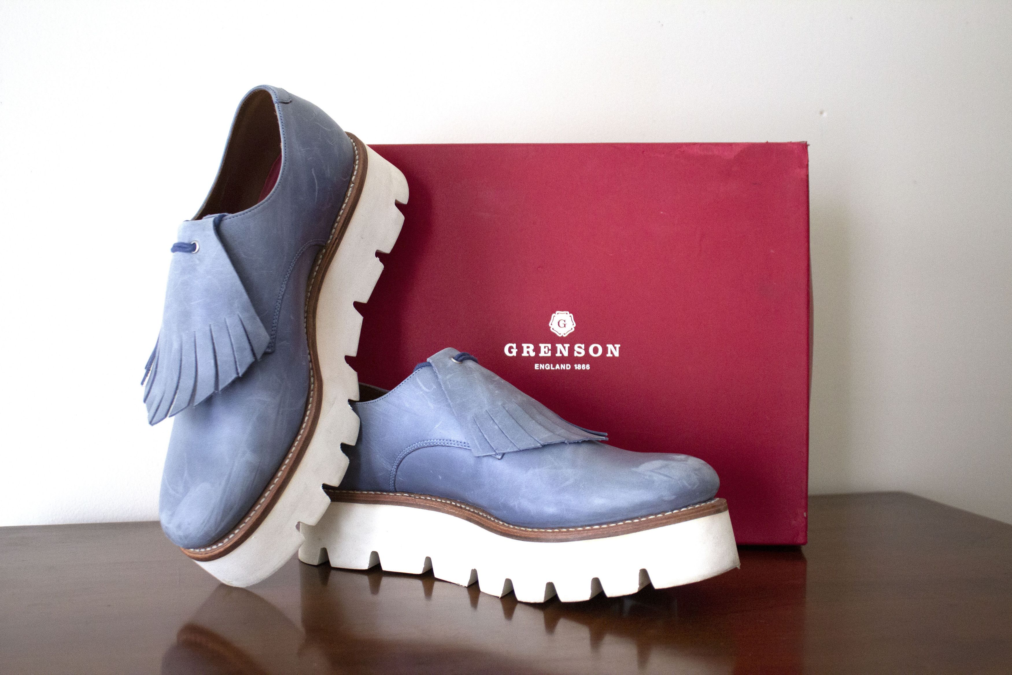 Grenson Grenson Light Blue Tassel Platform Loafer Size US 10 / IT 40 - 17 Thumbnail