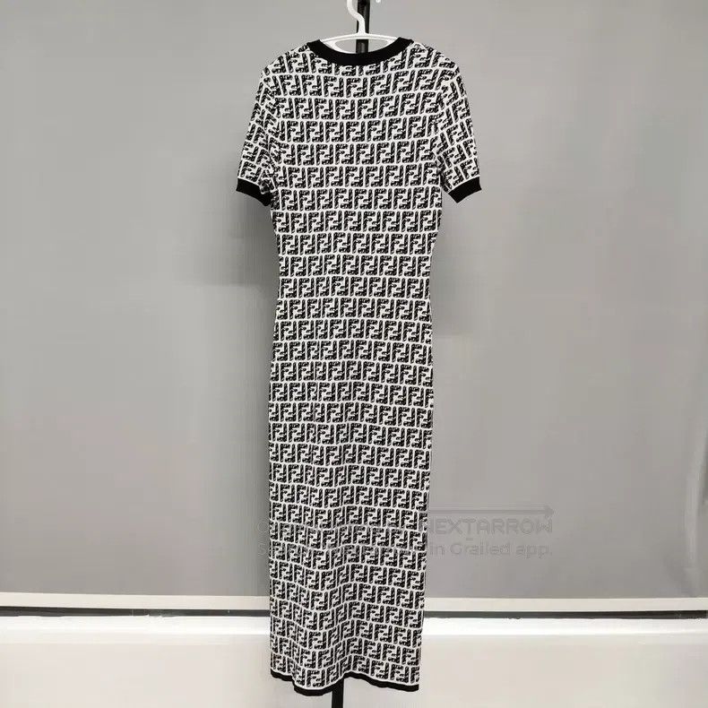 Fendi Fendi Knitted Black and White All-Over Print California Li Size XXS / US 00 / IT 34 - 2 Thumbnail