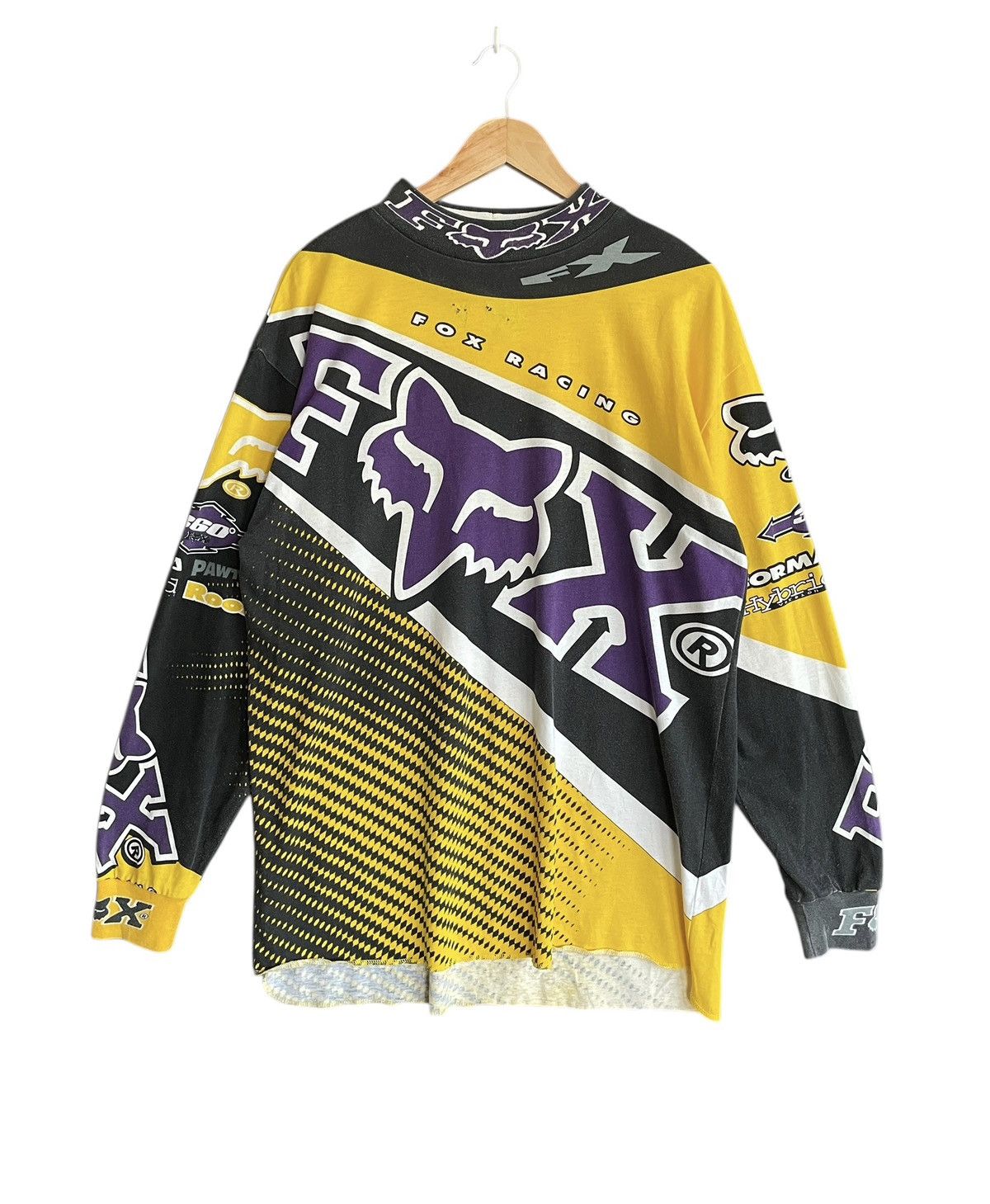 Fox Racing Very Rare Vintage Brand Fox Racing Motocross T-shirt 1990s Size US L / EU 52-54 / 3 - 1 Thumbnail