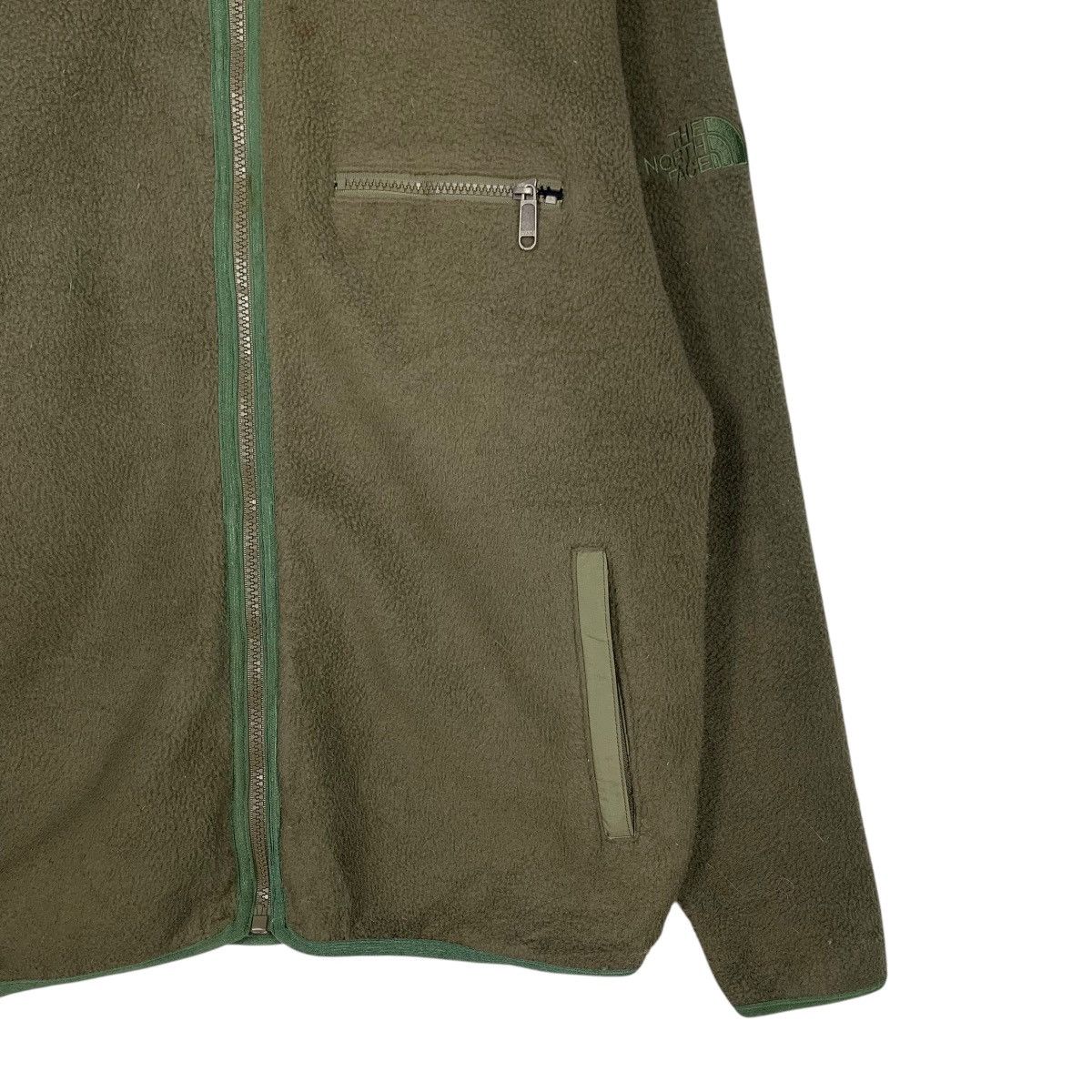 The North Face THE NORTH FACE Embroidery Logo Green Fleece Jacket #1847-C80 Size US M / EU 48-50 / 2 - 4 Thumbnail