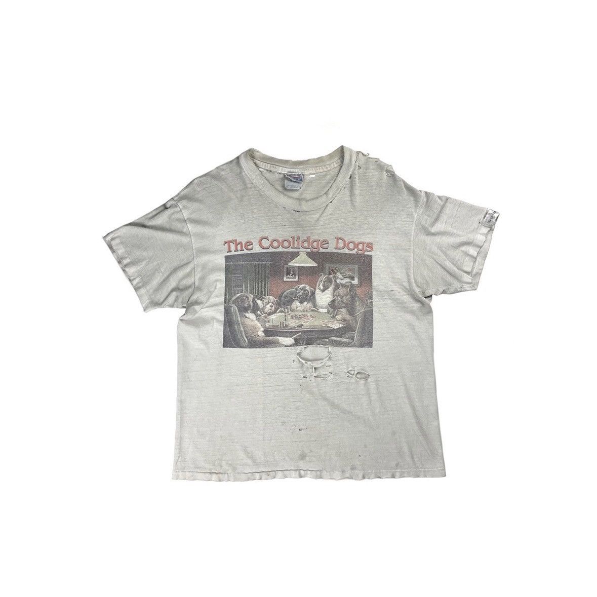 Vintage VINTAGE THRASHED COOLIDGE DOGS T-SHIRT Size US L / EU 52-54 / 3 - 1 Thumbnail