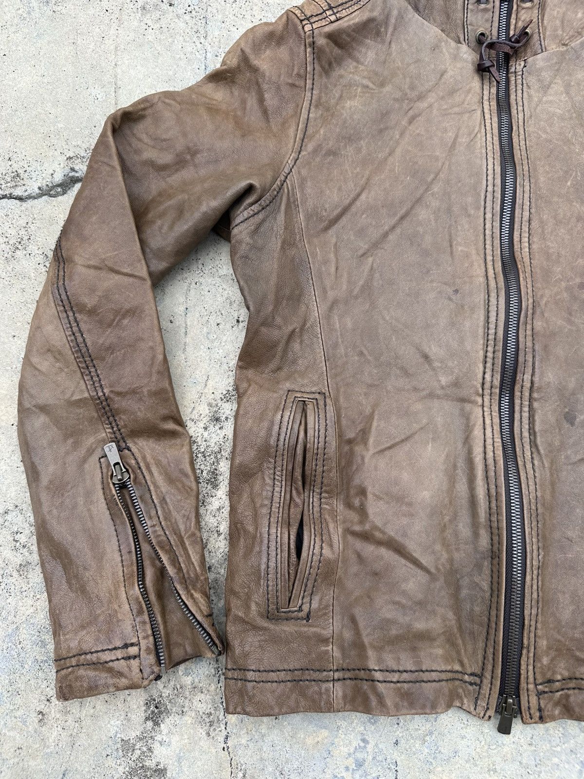 GOA 2000s Japanese Brand Sheepskin Leather Bono Jacket Size S / US 4 / IT 40 - 4 Thumbnail
