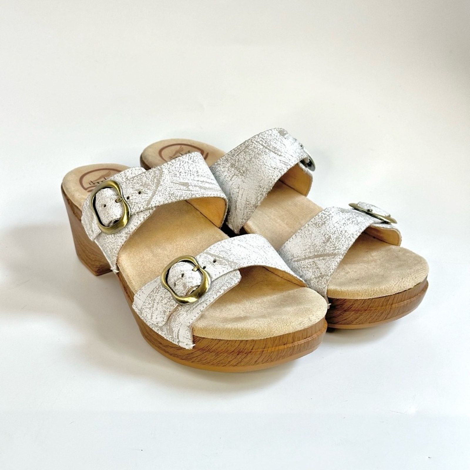 Dansko Dansko Sophie Distressed Double Strap Open Toe Sandal Clog Size US 9 / IT 39 - 2 Thumbnail