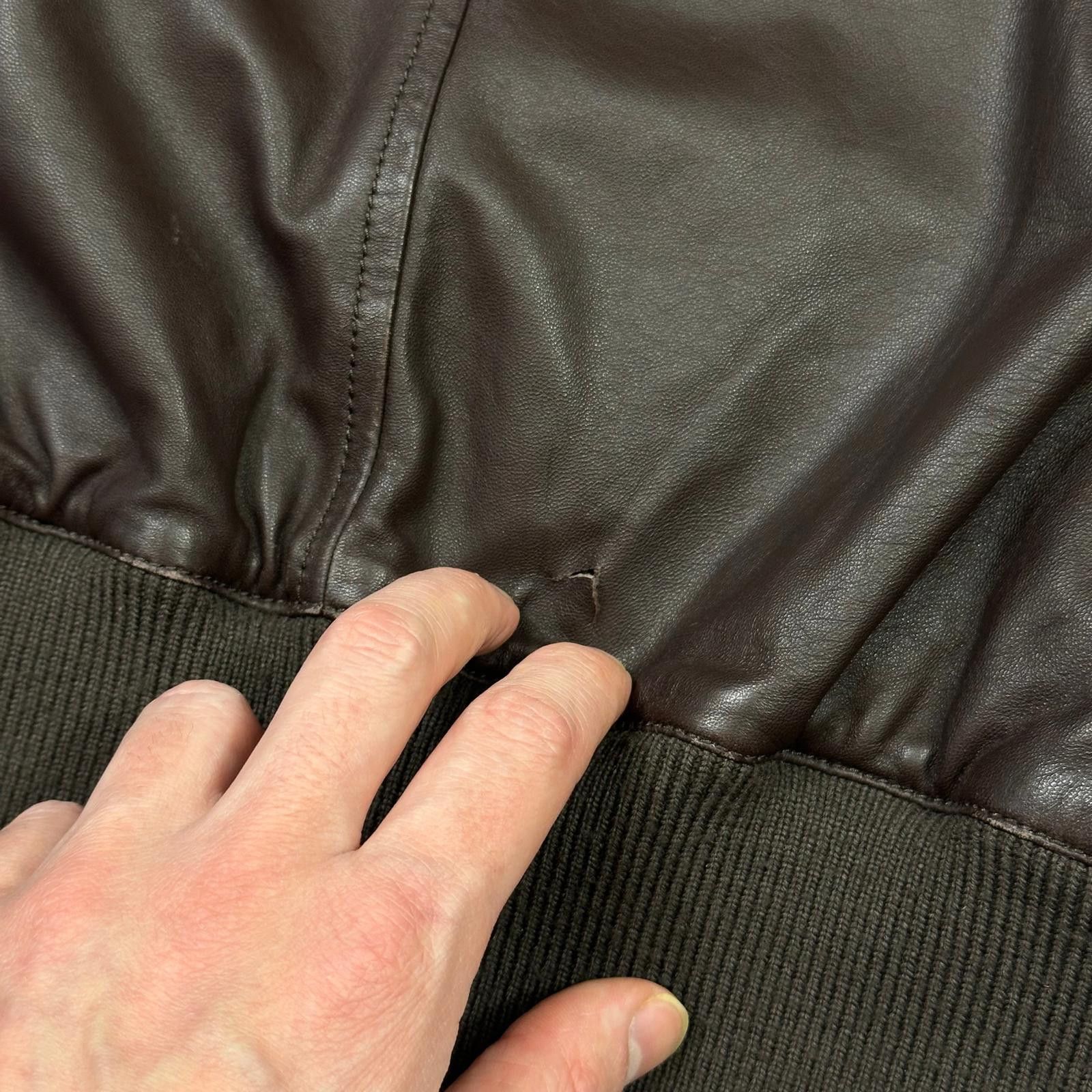 Gucci Gucci Brown Nappa Leather Hybrid Logo Bomber Jacket IT46 - S Size US S / EU 44-46 / 1 - 11 Thumbnail