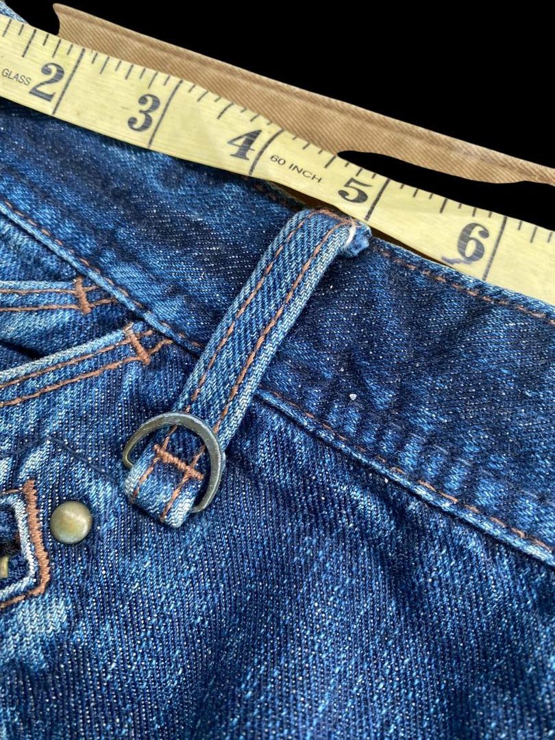 If Six Was Nine 💥FLARE💥SEMANTIC DESIGN DISTRESSED DENIM JEANS Size US 34 / EU 50 - 9 Thumbnail