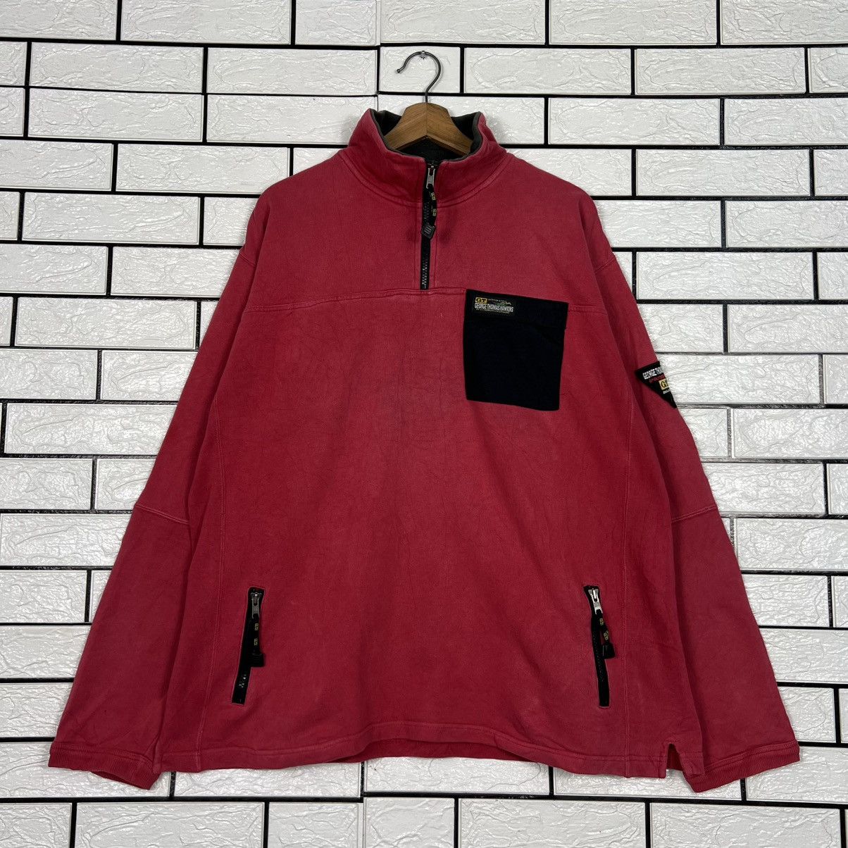 Vintage GEORGE THOMAS HAWKINS Turtleneck Pullover Fleece #4205-C192 Size US L / EU 52-54 / 3 - 1 Thumbnail