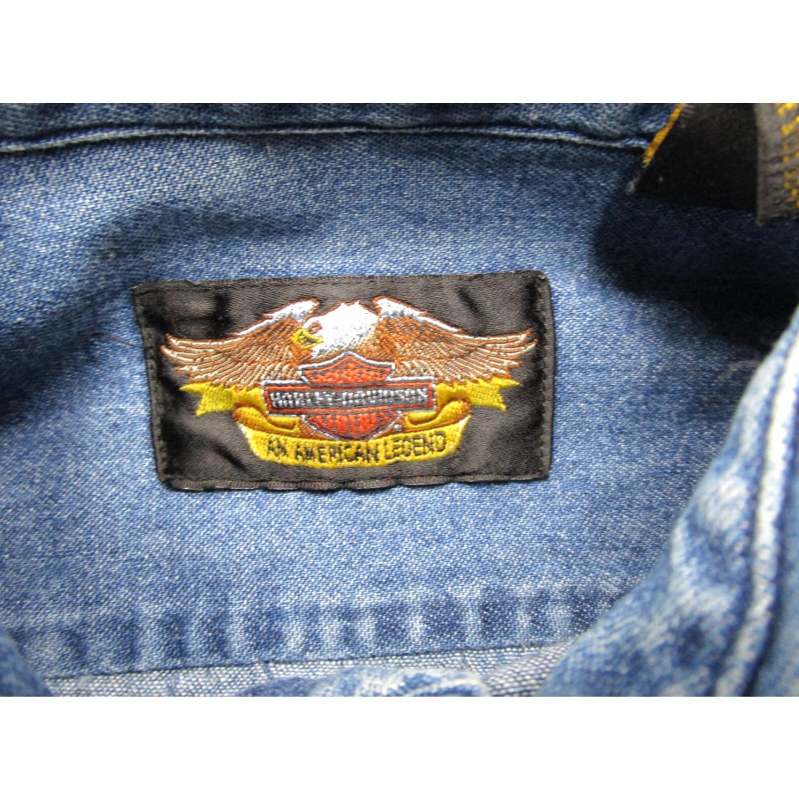 Harley Davidson Harley-Davidson Button-Up Shirt Denim Long Sleeve Blue Small Men’s Regular Pocket Collared Vintage? No - (adjusted) Size US S / EU 44-46 / 1 - 3 Thumbnail