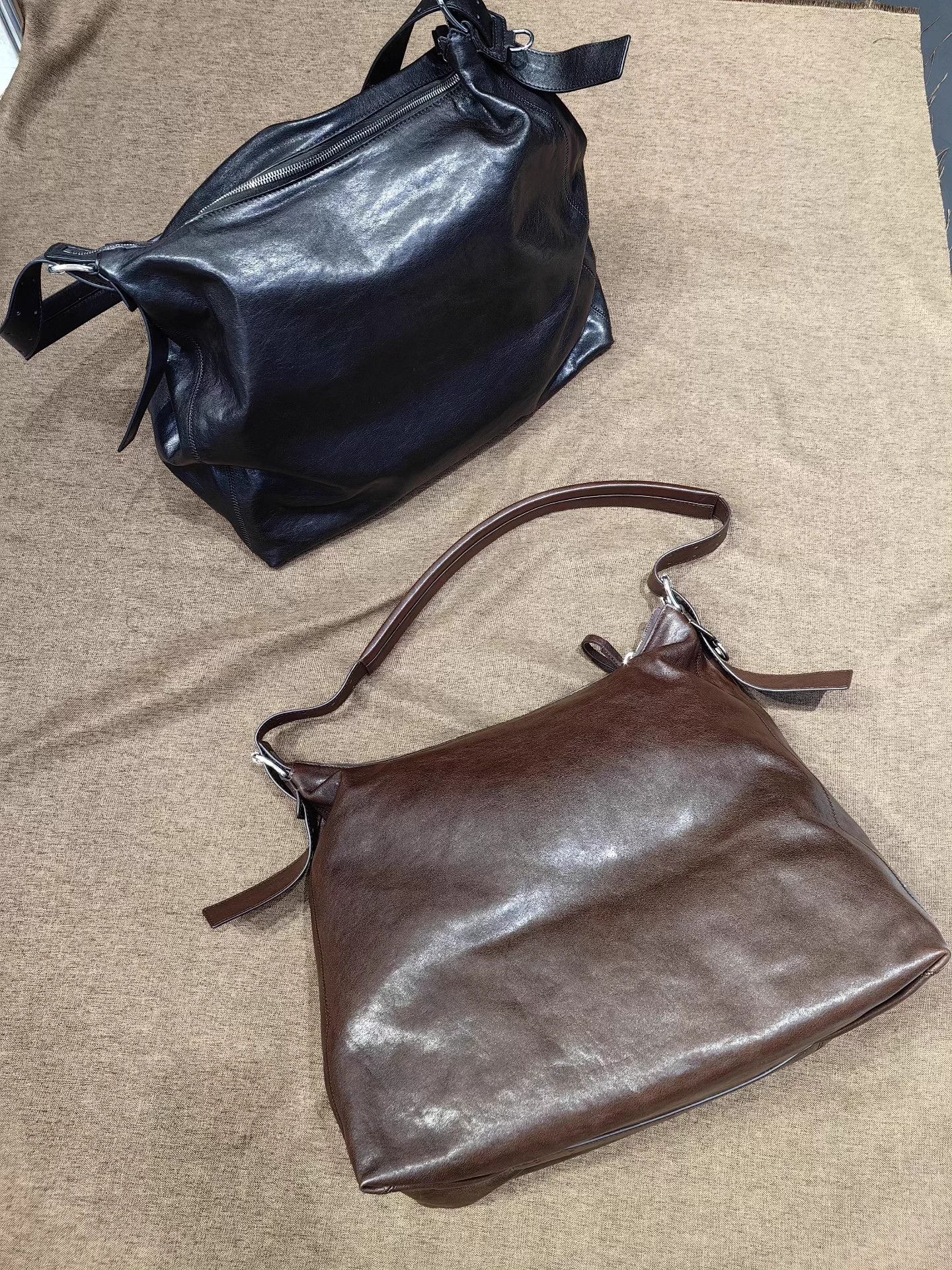Lemaire LEMAIRE Dark Brown/Burgundy Double Zipper Crossbody Bag Size ONE SIZE - 2 Thumbnail
