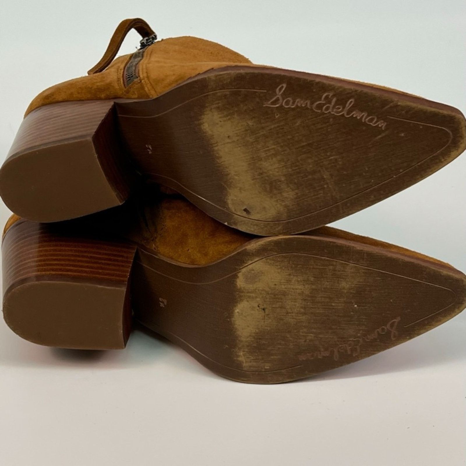 Sam Edelman SAM EDELMAN Walden Brown Suede Boot Women Sz 8.5 (Cognac) Size US 8.5 / IT 38.5 - 11 Thumbnail