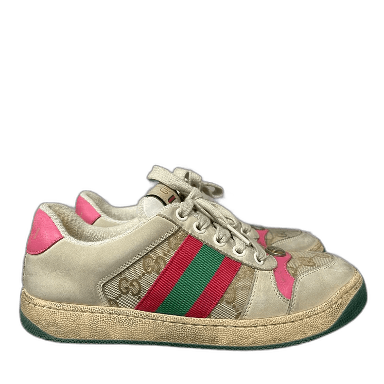 Gucci Gucci Pink Dirty Sneakers Size 35 Size US 5 / IT 35 - 1 Thumbnail