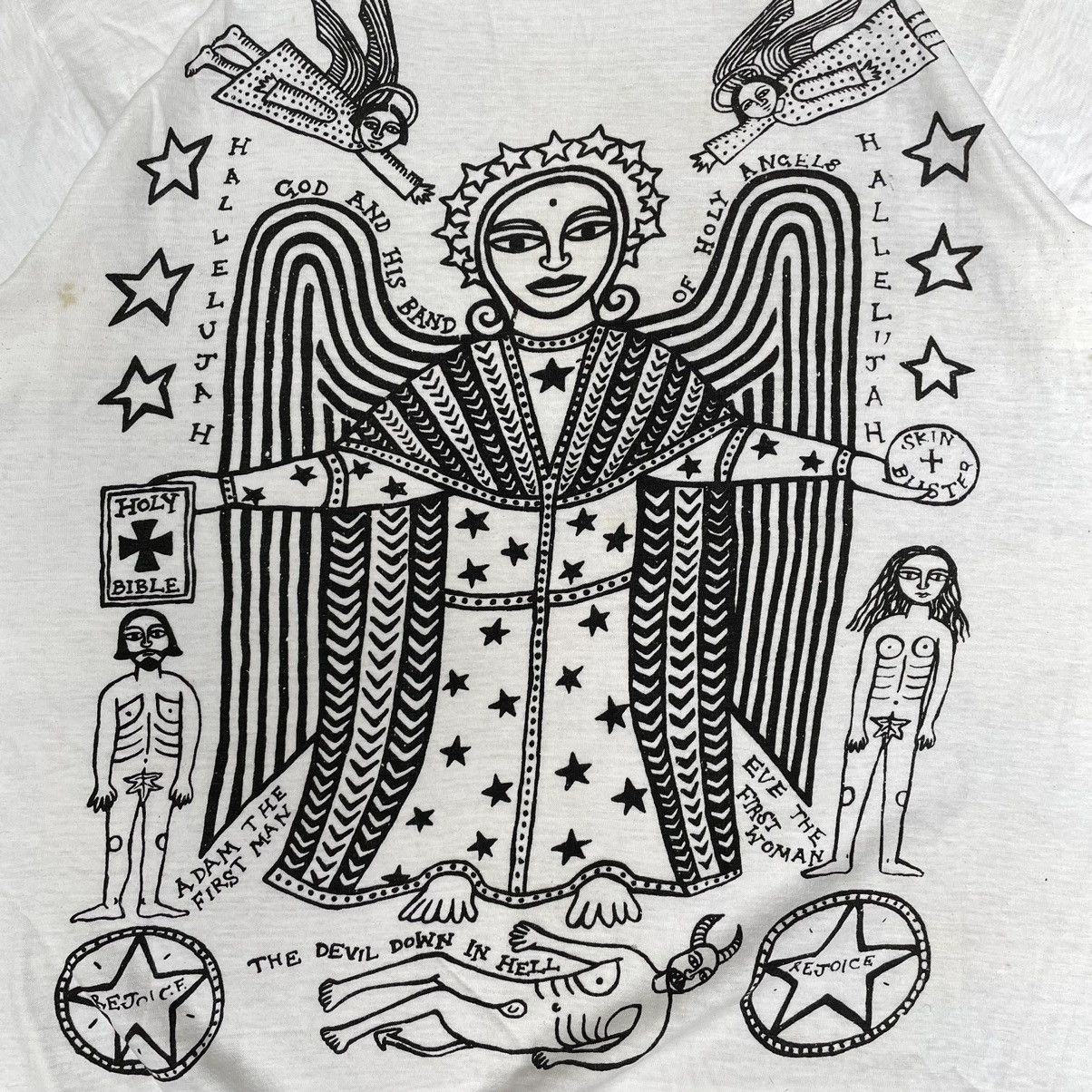 Vintage Vintage God and his band of holy angels Graphic t shirt Size US L / EU 52-54 / 3 - 6 Thumbnail