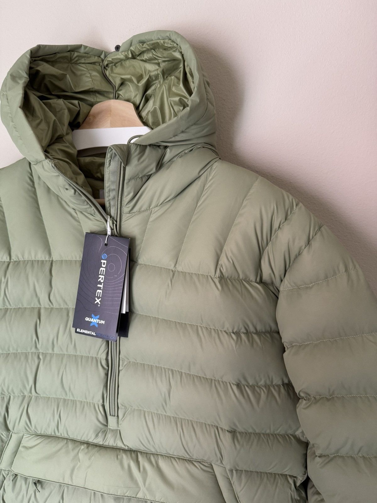 thisisneverthat Thisisneverthat Pertex Down Pullover. Olive Green. Hoodie Size US M / EU 48-50 / 2 - 8 Thumbnail