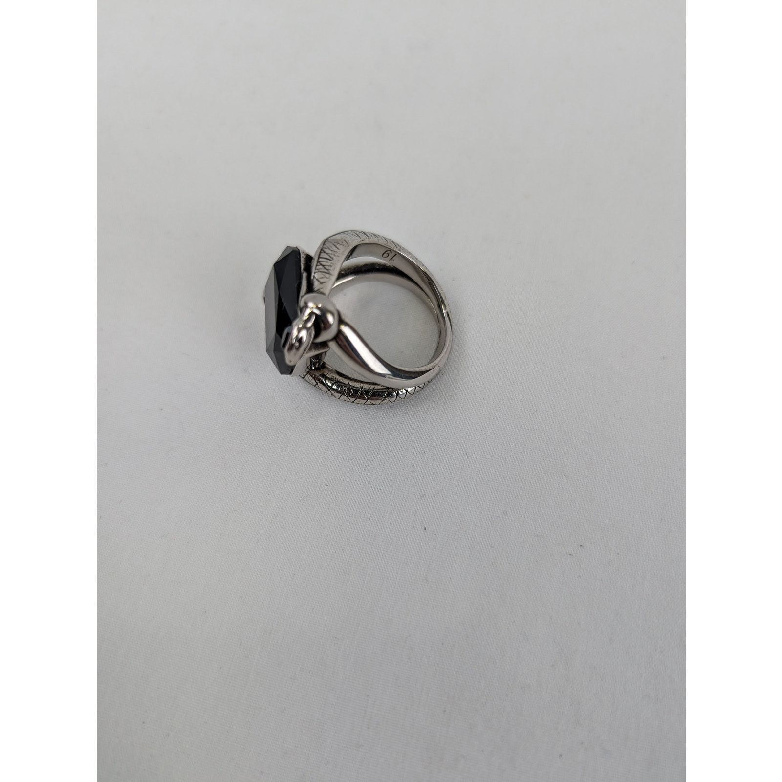 Alexander McQueen o1rshd1 Size: 19 / Brass Snake & SKL jewelry Ring in Silver Size ONE SIZE - 3 Thumbnail