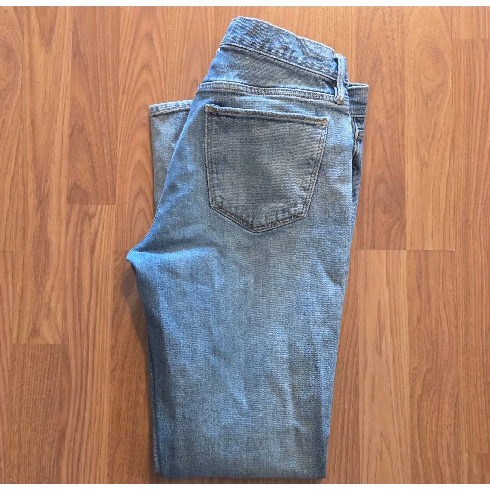 Banana Republic Banana Republic Slim Fit Standard Blue Jeans 33W 32L Size US 33 - 2 Thumbnail