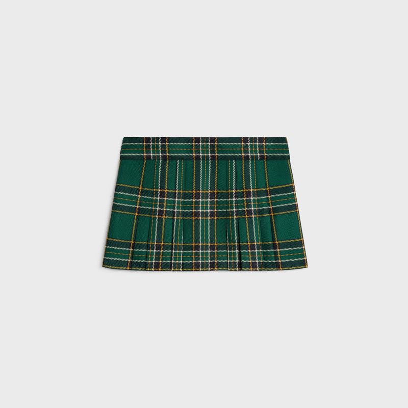 Celine o1w1db10526 2J3927 Pleated Mini Skirt in Multicolor Size 24" / US 00 / IT 34 - 2 Thumbnail
