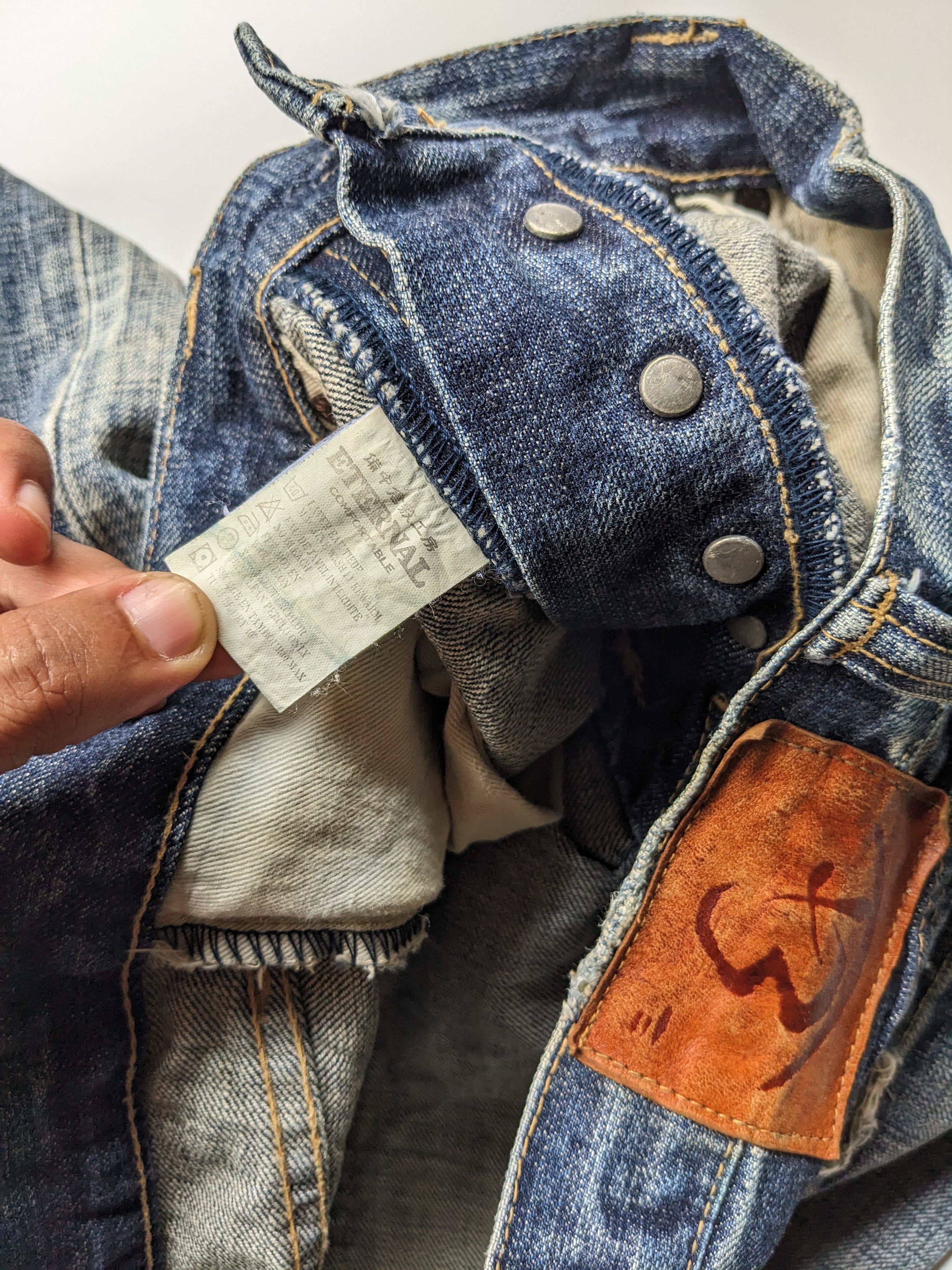 Eternal × Japanese Brand × Jean Eternal clawmark faded 18oz jeans Size US 32 / EU 48 - 12 Thumbnail