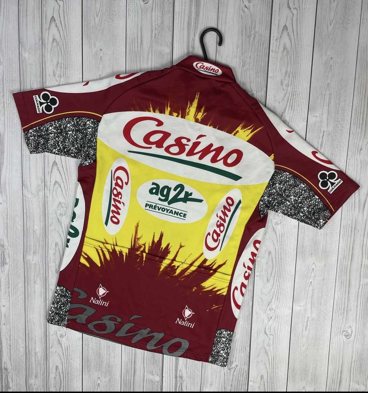 Vintage Vintage casino peugeot cycling jersey size L rare big logo Size US L / EU 52-54 / 3 - 2 Thumbnail